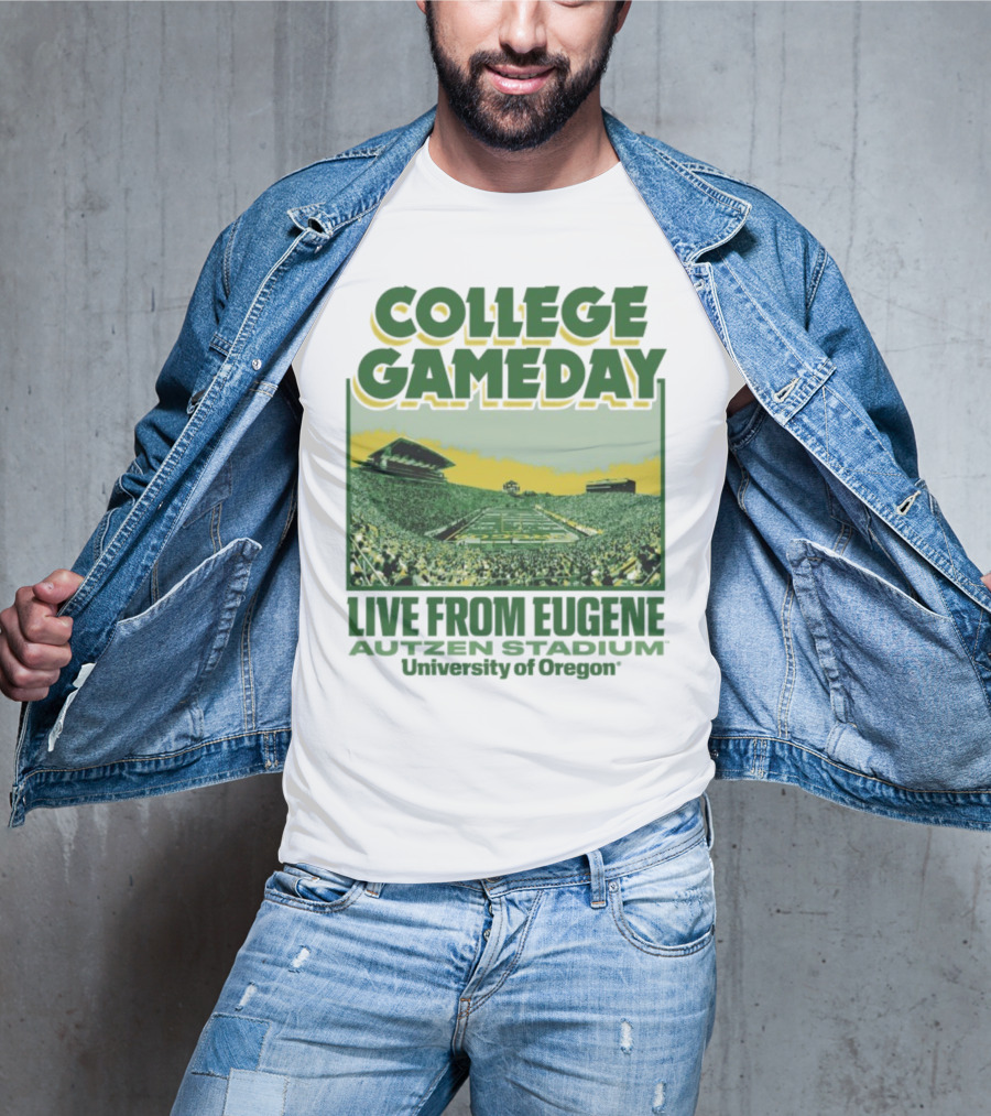 College GameDay Live From Eugene Autzen Stadium University Of Oregon T-Shirt
