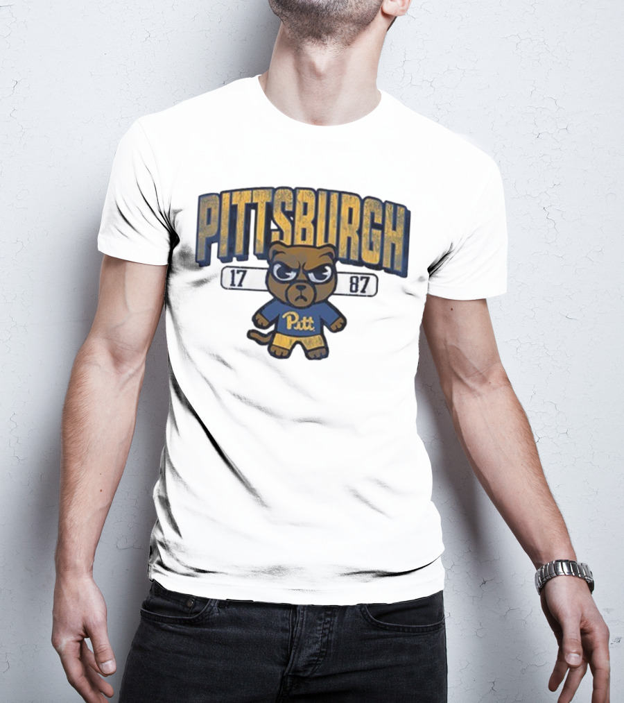 Pittsburgh Panthers 1787 Pitt Tokyodaichi Collaboration Bear T-Shirt