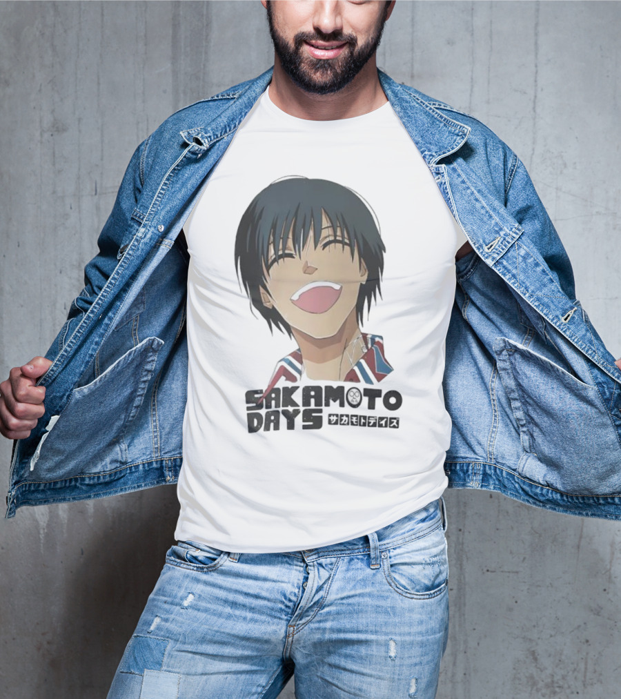 Sakamoto Days Yoichi Nagumo Anime Series Character Laughing Expression T-Shirt