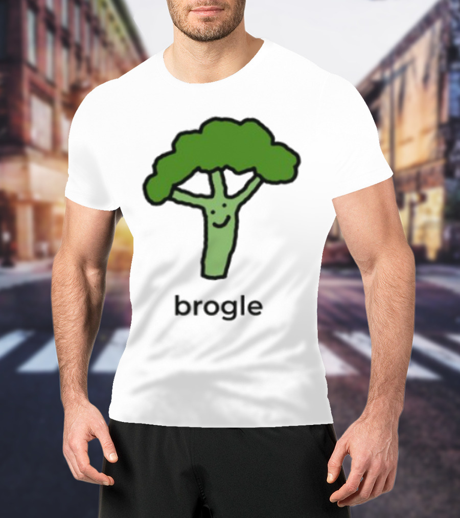 Dalesbits Brogle Happy Broccoli Pun T-Shirt
