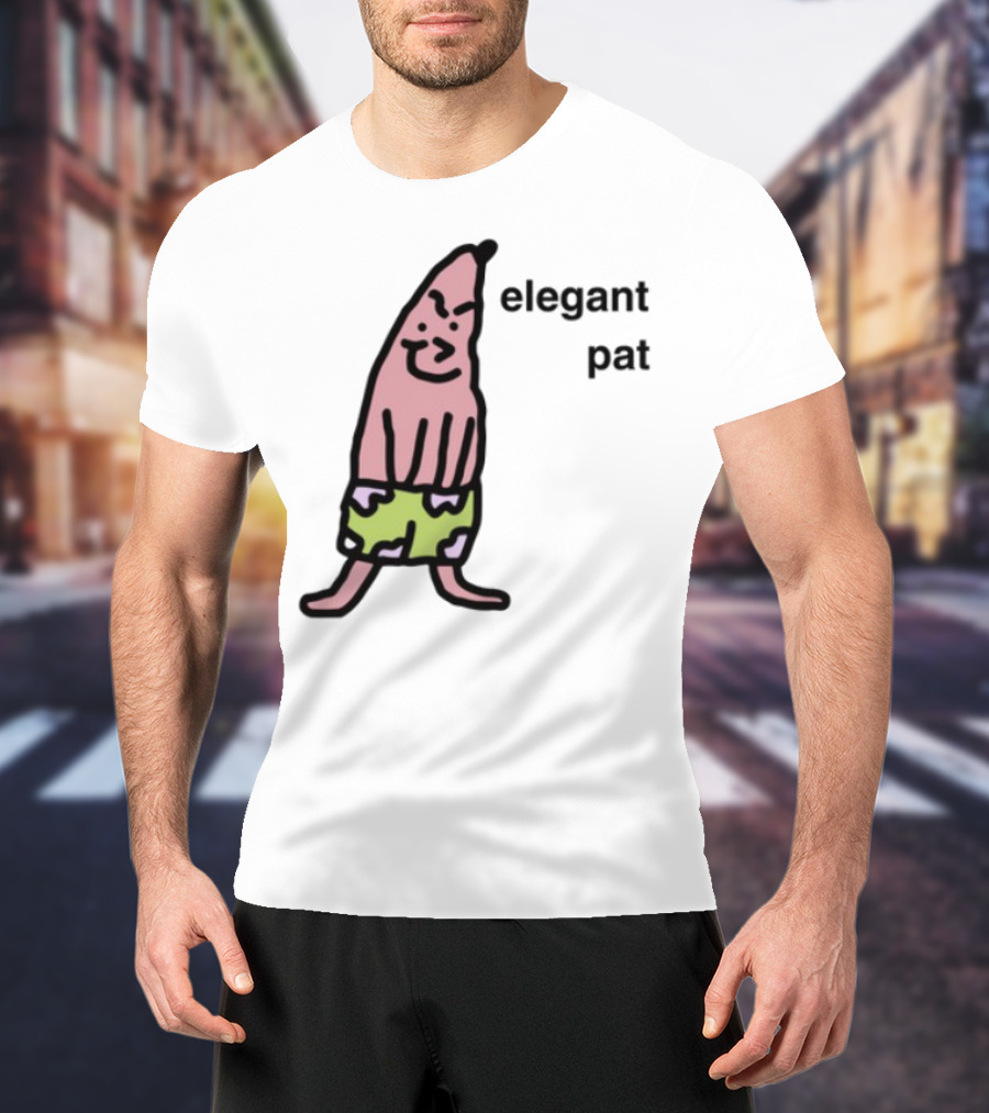 Elegant Pat Character Green Shorts Pose T-Shirt