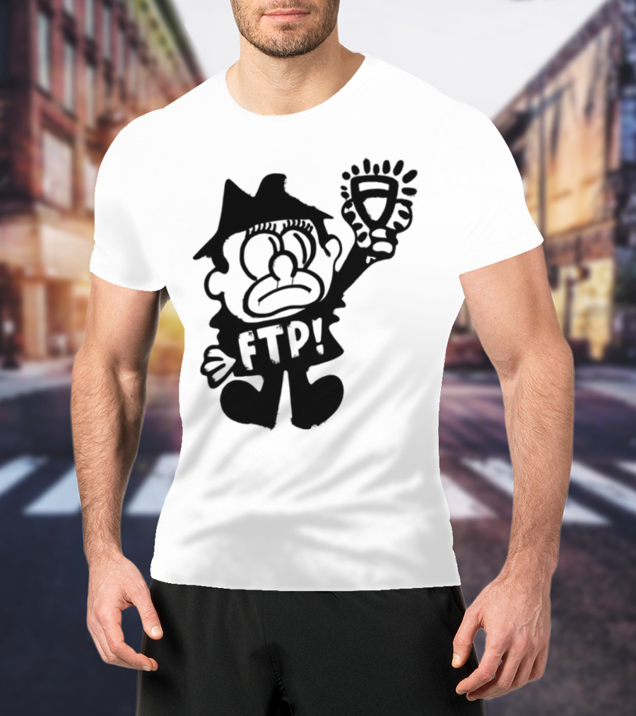 Ftp Slawn Character Holding Light Bulb T-Shirt