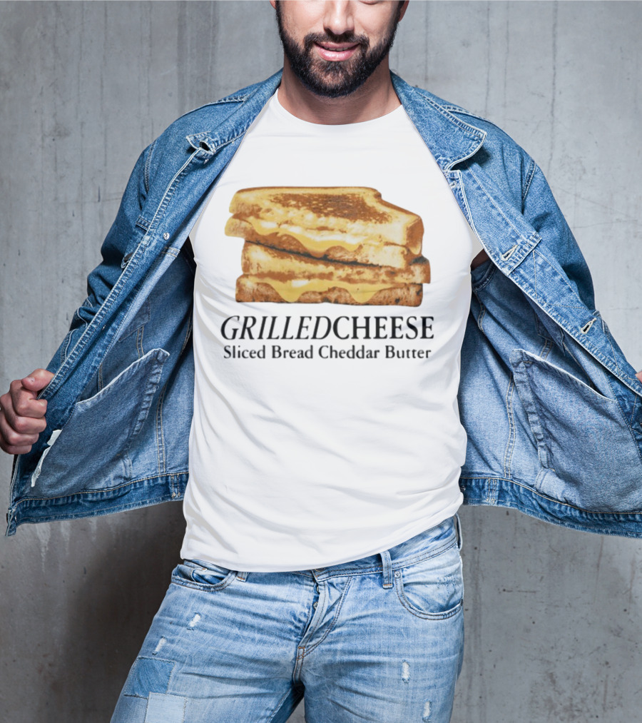 Grilled Cheese Sliced Bread Cheddar Butter Stack T-Shirt
