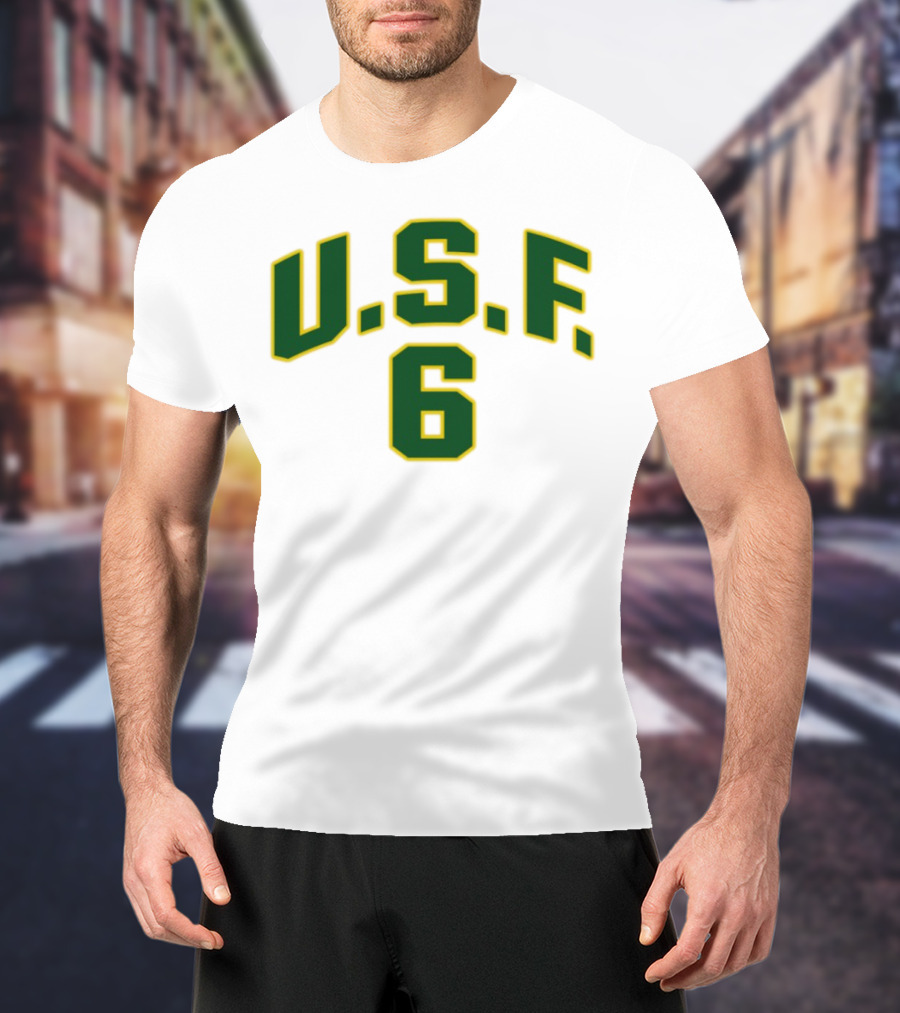Kevin Garnett U.S.F 6 Basketball Number Retro Style T-Shirt