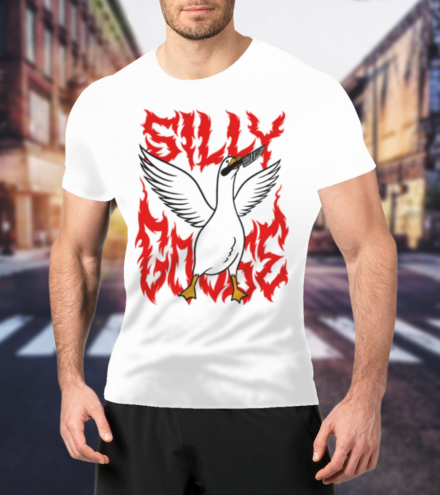 Silly Goose Tragic Girls Flame Style T-Shirt