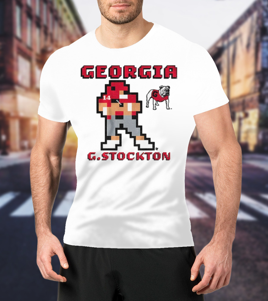 Gunner Stockton Georgia 8-Bit Retro Georgia Bulldogs G.Stockton 2025 T-Shirt