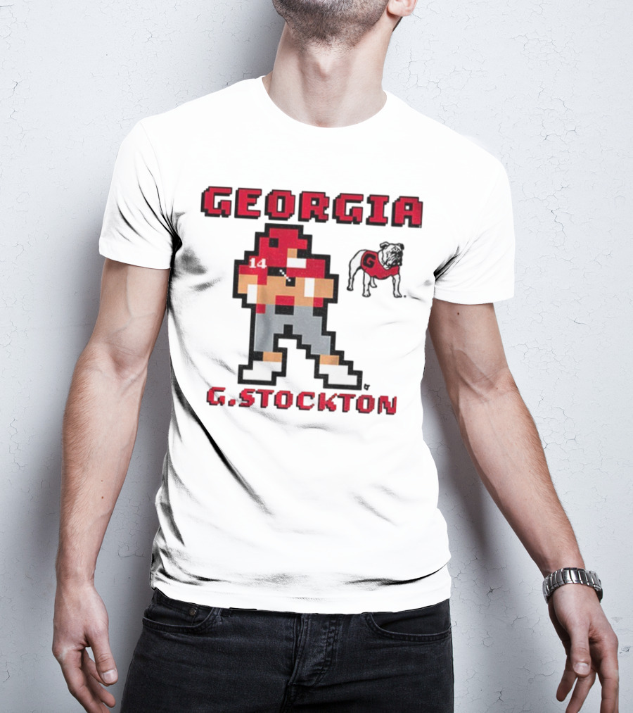 Gunner Stockton Georgia 8-Bit Retro Georgia Bulldogs G.Stockton 2025 T-Shirt