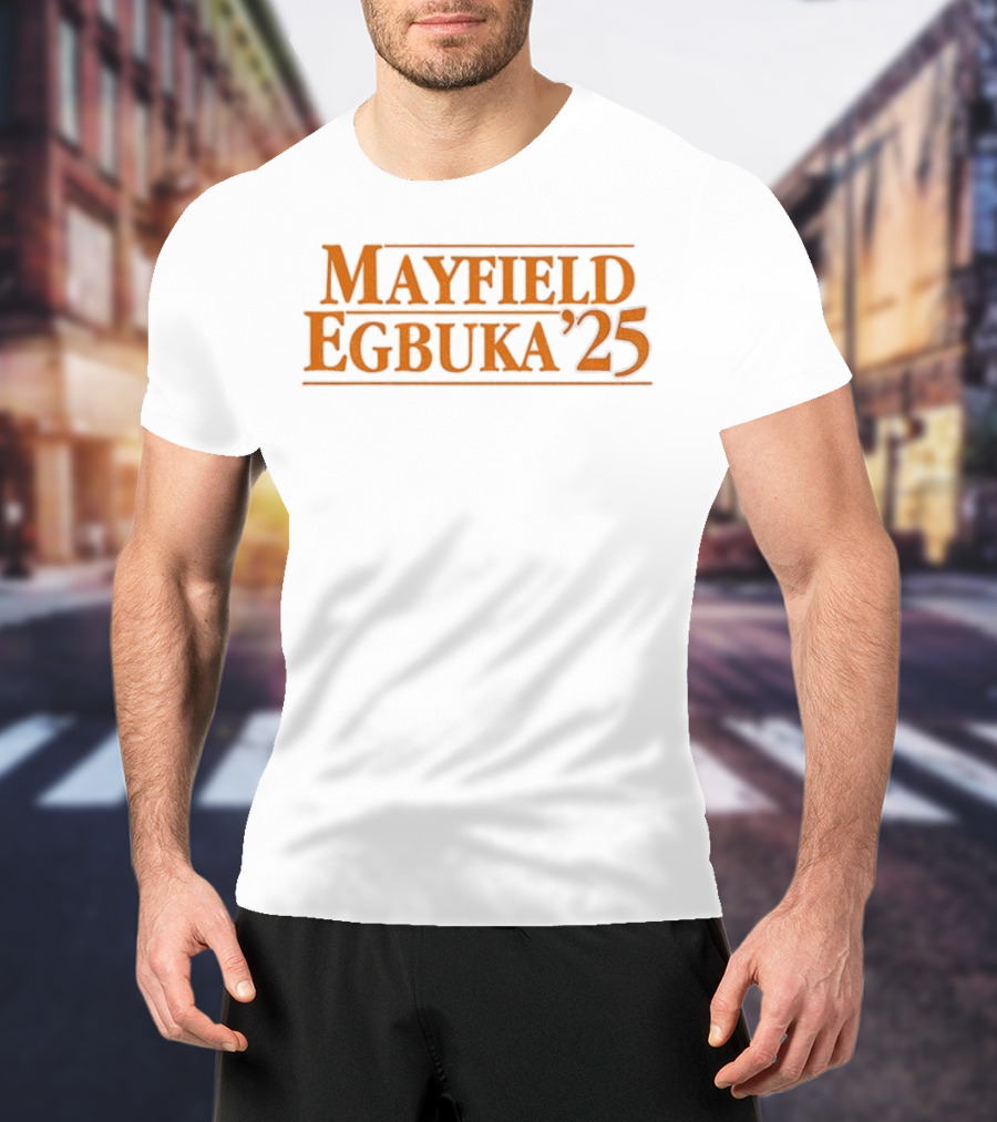 Mayfield Egbuka ’25 Baker Mayfield Emeka Egbuka Tampa Bay Buccaneers NFL 2025 T-Shirt