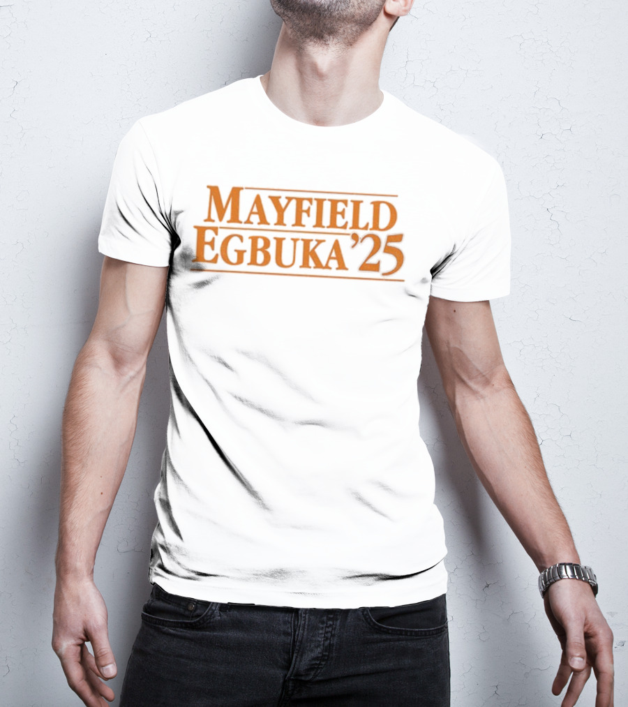 Mayfield Egbuka ’25 Baker Mayfield Emeka Egbuka Tampa Bay Buccaneers NFL 2025 T-Shirt