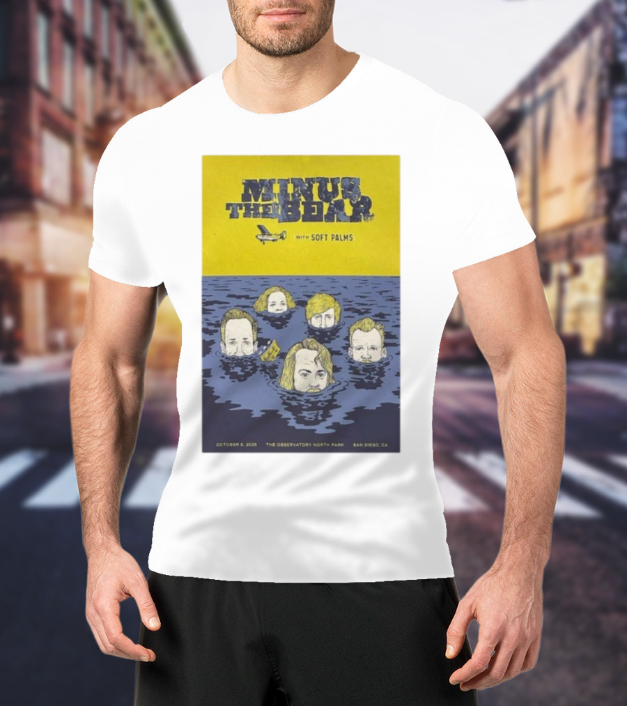 Minus The Bear With Soft Palms San Diego The Observatory North Park October 8 2025 T-Shirt