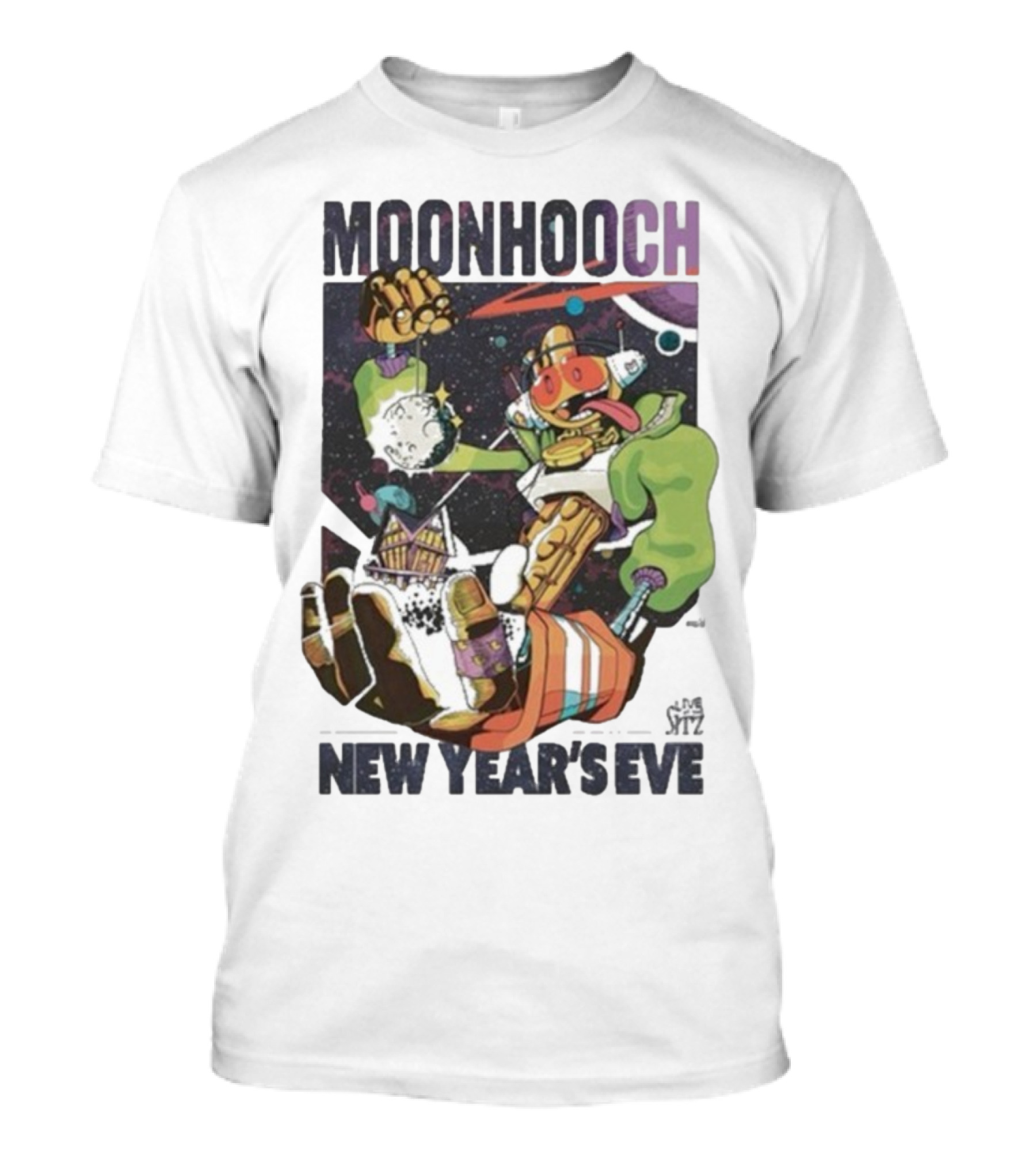 Moon Hooch New Year’s Eve 2025 Space Robot Adventure At The Sitz T-Shirt