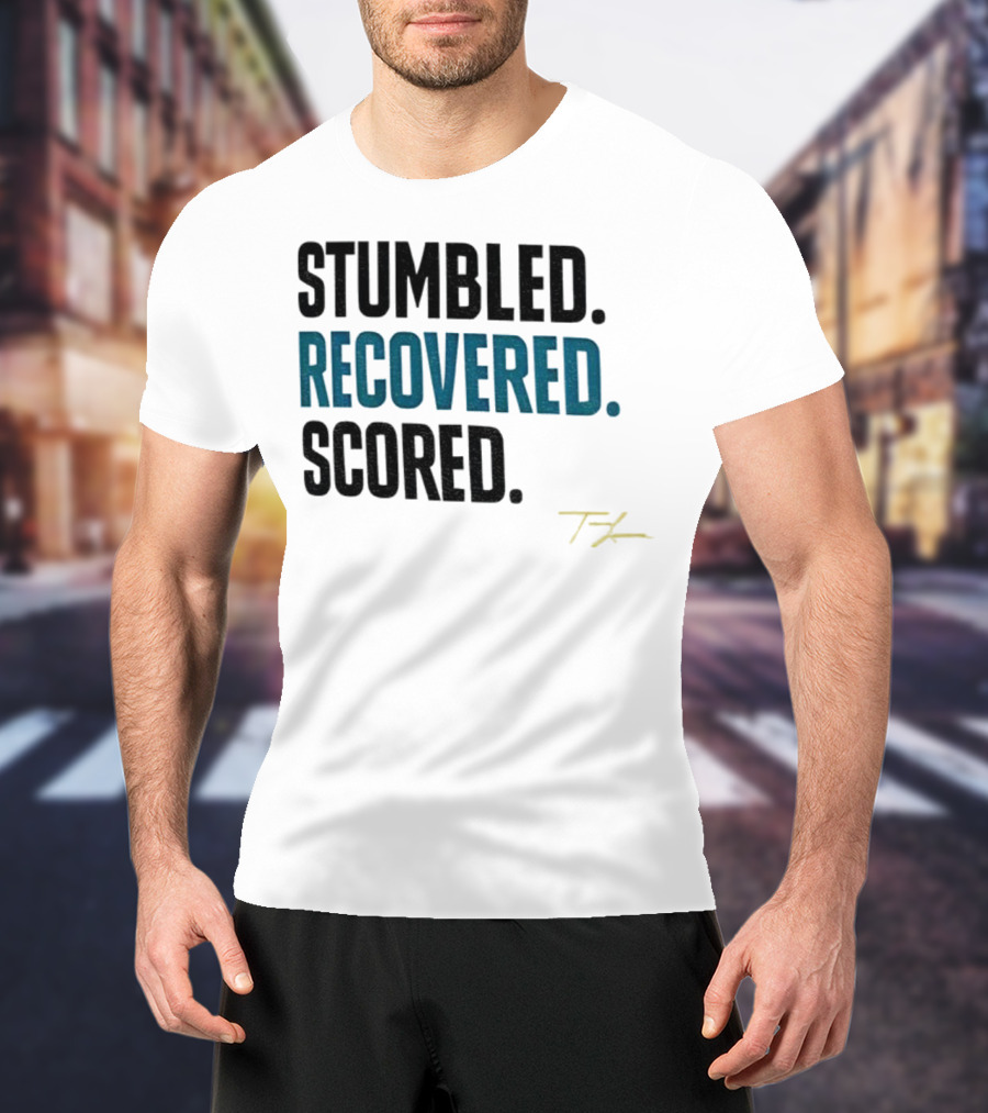 Trevor Lawrence Stumbled Recovered Scored TK Jacksonville Jaguars T-Shirt