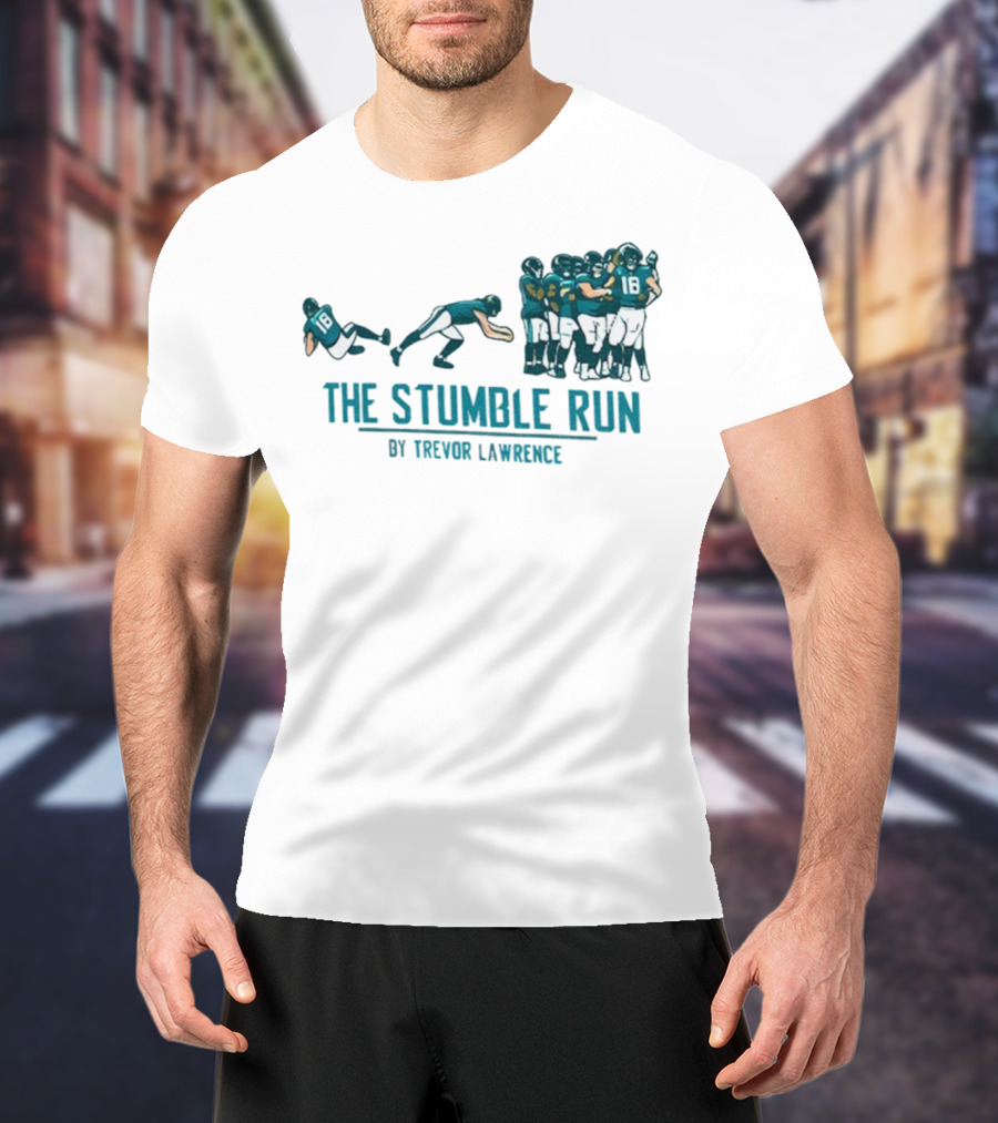 The Stumble Run By Trevor Lawrence Jacksonville Jaguars Football 2025 T-Shirt