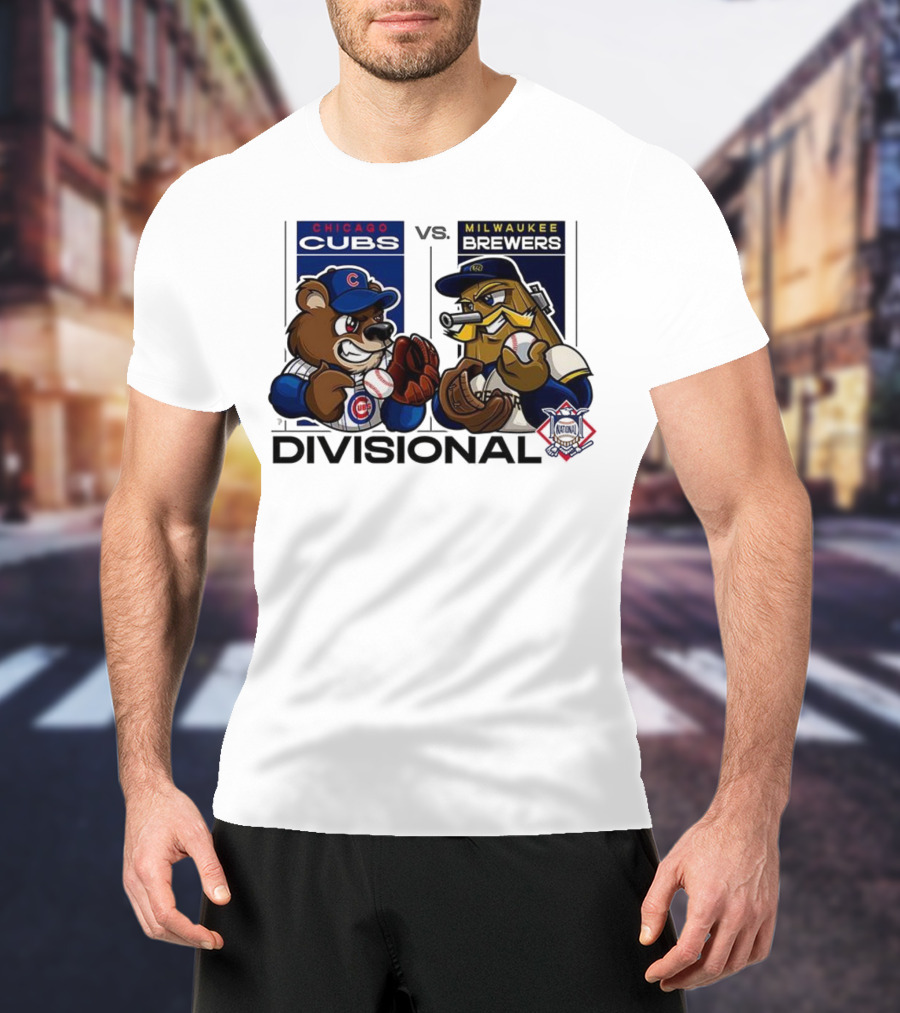 Chicago Cubs Vs Milwaukee Brewers 2025 National League Divisional Series Mascot Showdown T-Shirt