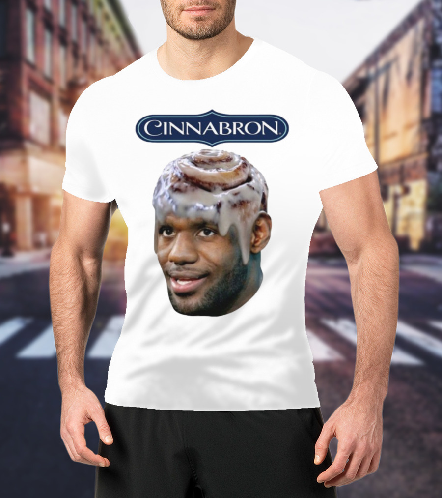 Cinnabron Cinnamon Roll Head Basketball Mashup T-Shirt
