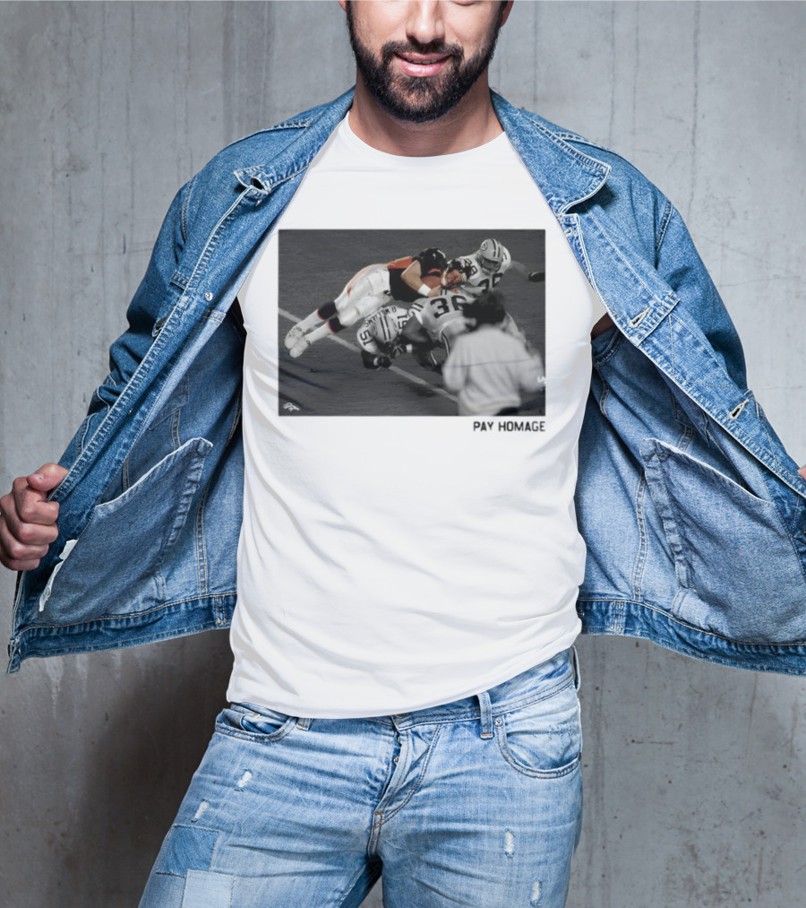 Denver Broncos John Elway Ash Pay Homage Iconic Football Moment T-Shirt