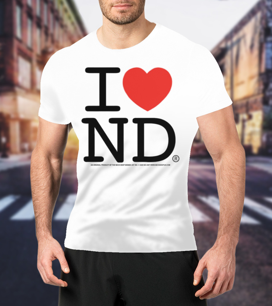 I Heart ND Red Heart Graphic T-Shirt