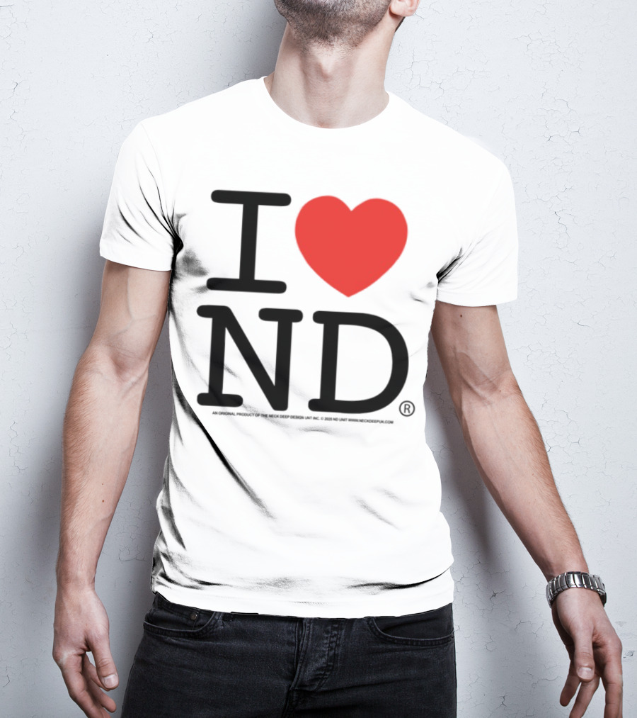 I Heart ND Red Heart Graphic T-Shirt