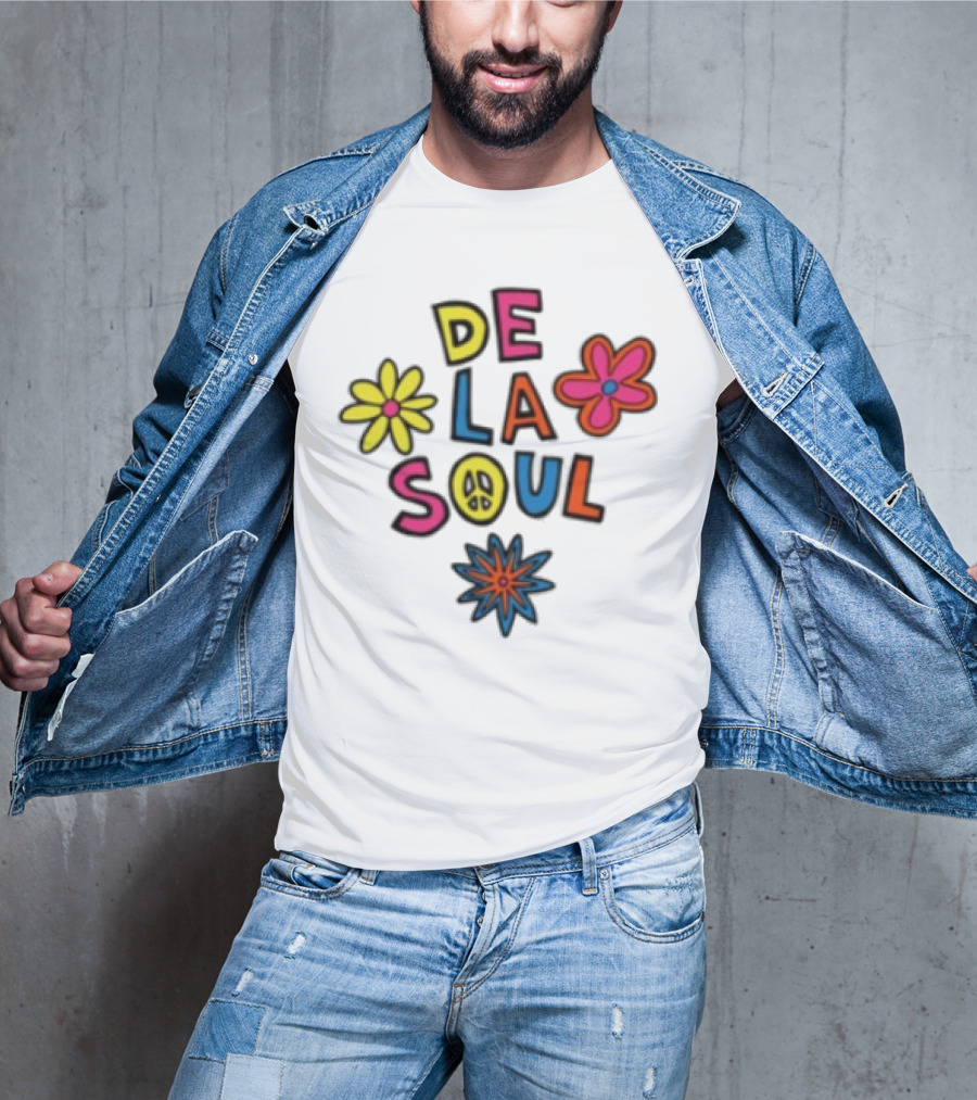 Thank You Dave De La Soul Colorful Flowers Peace Symbol T-Shirt