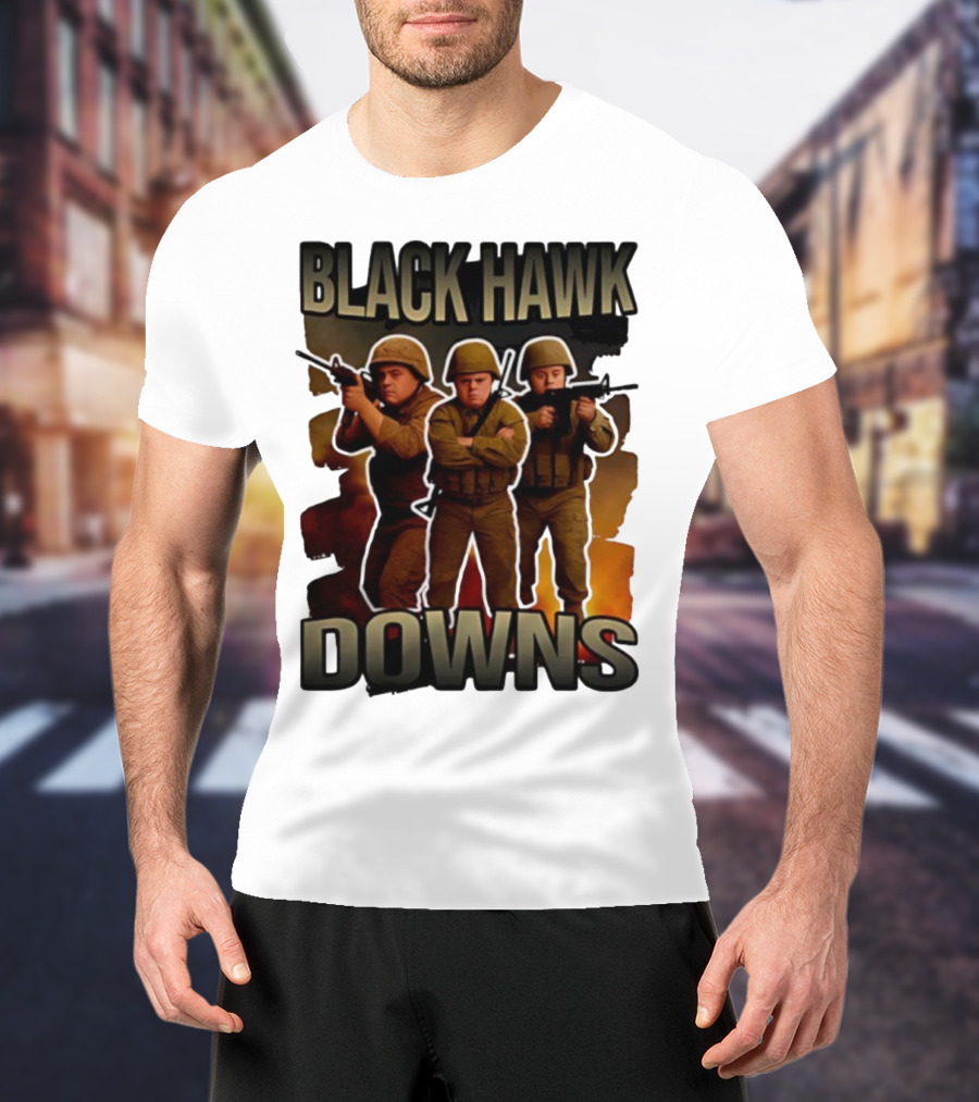 Black Hawk Downs Movie Parody Soldiers T-Shirt