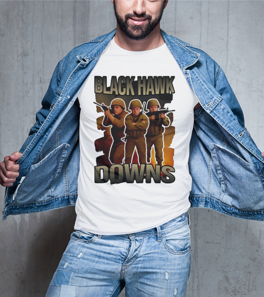 Black Hawk Downs Movie Parody Soldiers T-Shirt