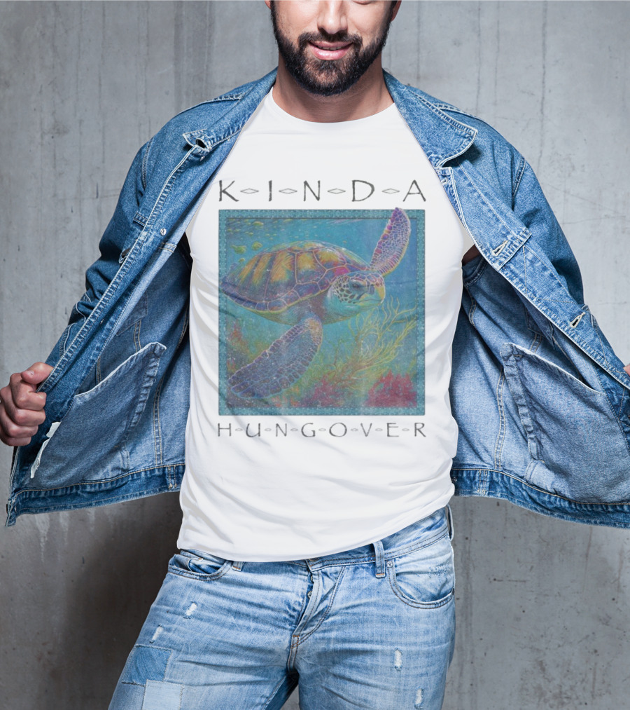Kinda Hungover Turtle Ocean Scene T-Shirt