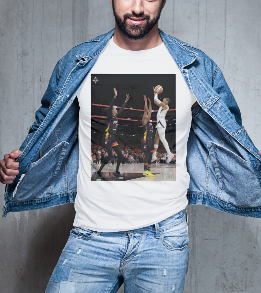 Las Vegas Aces Hang It In The Louvre Basketball Action Shot T-Shirt