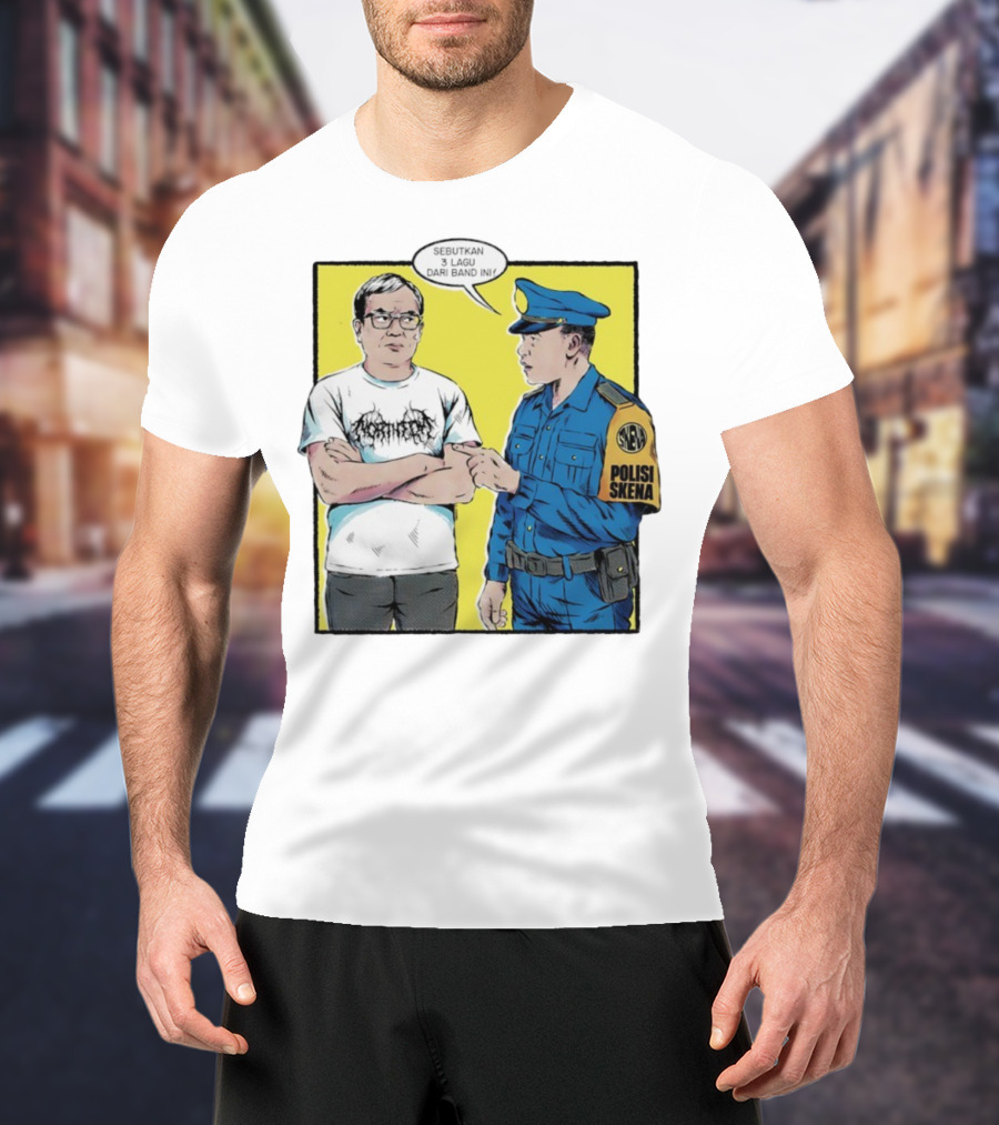 Polisi Skena Sebutkan 3 Lagu Dari Band Ini Meme Comic Interaction T-Shirt