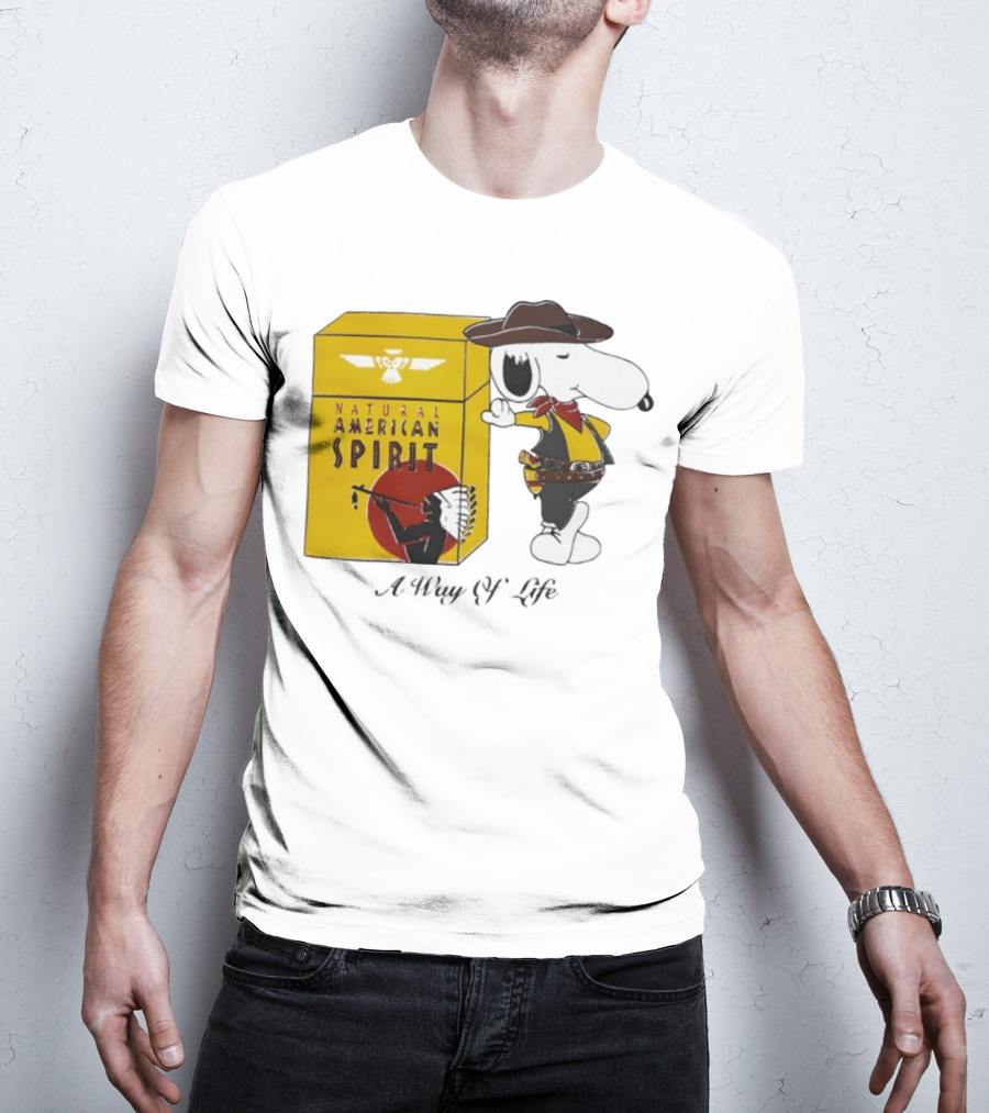 Snoopy Cowboy Natural American Spirit A Way Of Life T-Shirt