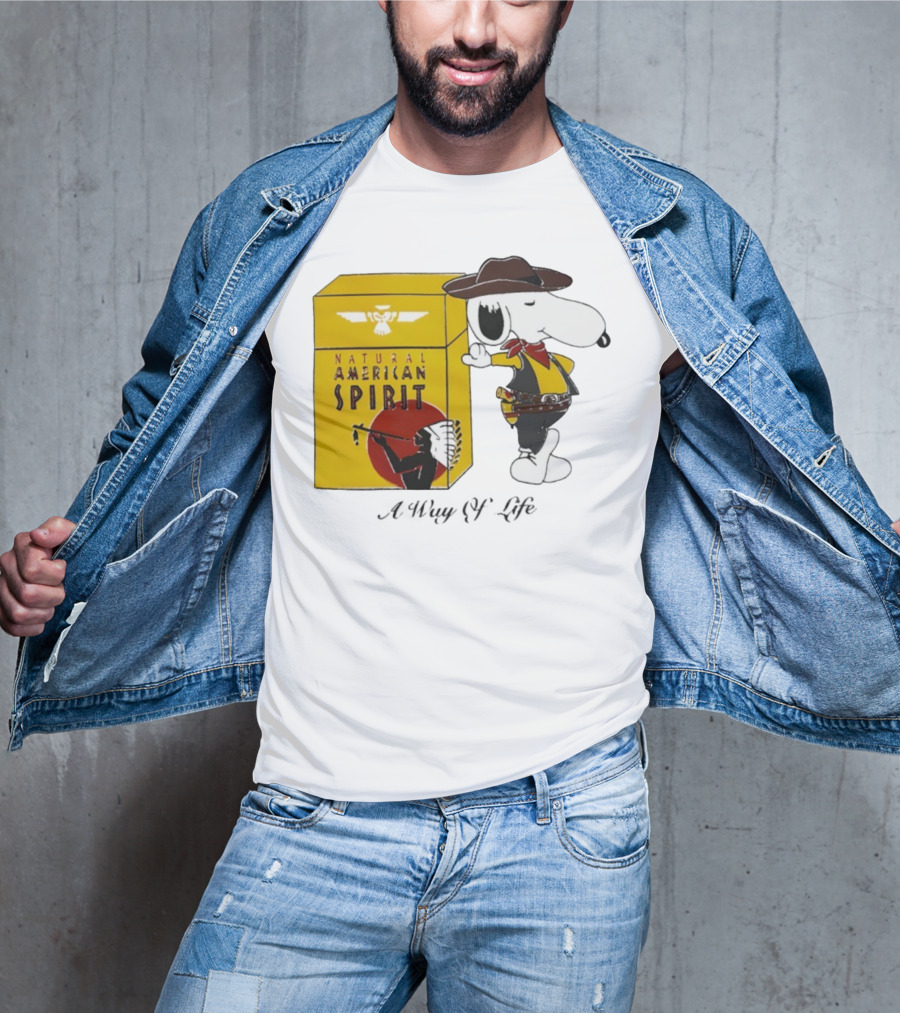 Snoopy Cowboy Natural American Spirit A Way Of Life T-Shirt