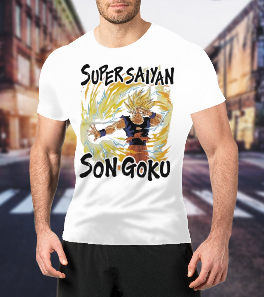 Super Saiyan Son Goku Dragon Ball Z Power Burst Aura Icon T-Shirt