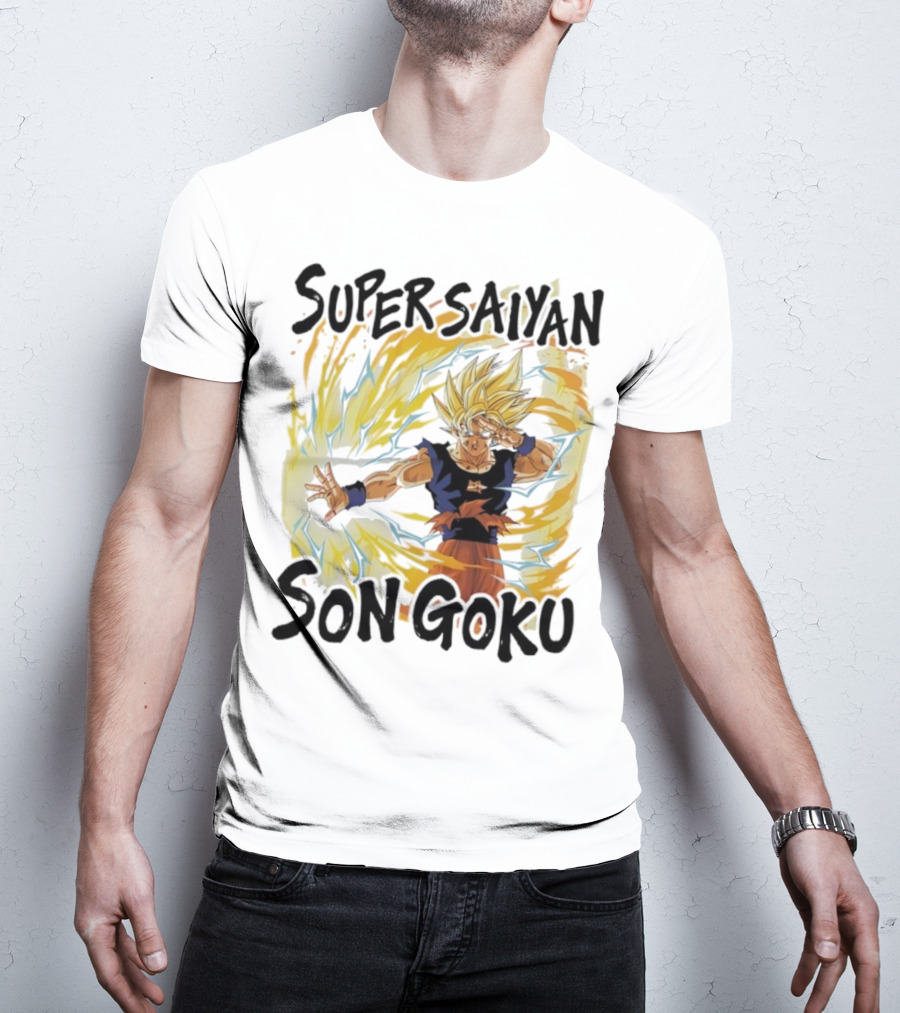 Super Saiyan Son Goku Dragon Ball Z Power Burst Aura Icon T-Shirt