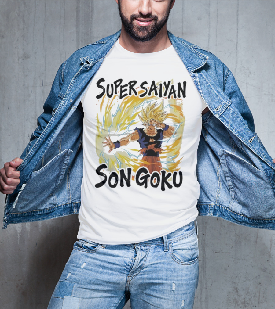Super Saiyan Son Goku Dragon Ball Z Power Burst Aura Icon T-Shirt