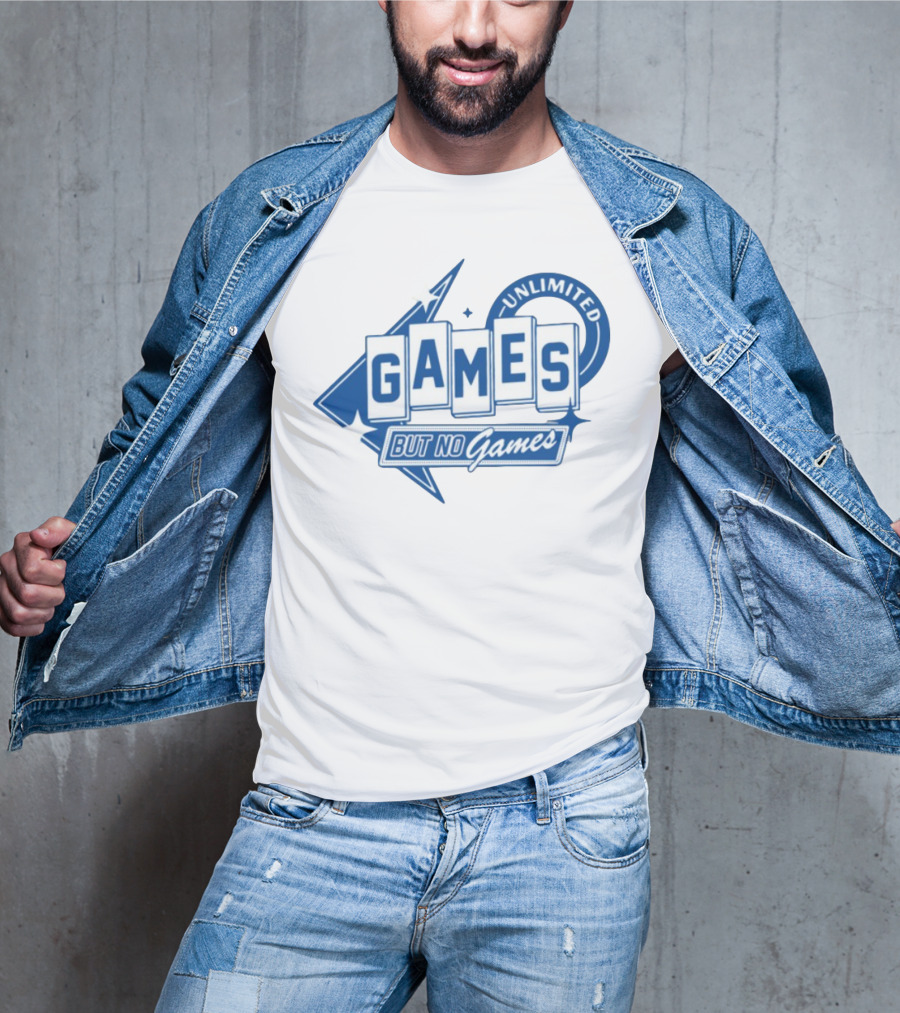 Unlimited Games But No Games Retro Style Gaming Aesthetic T-Shirt