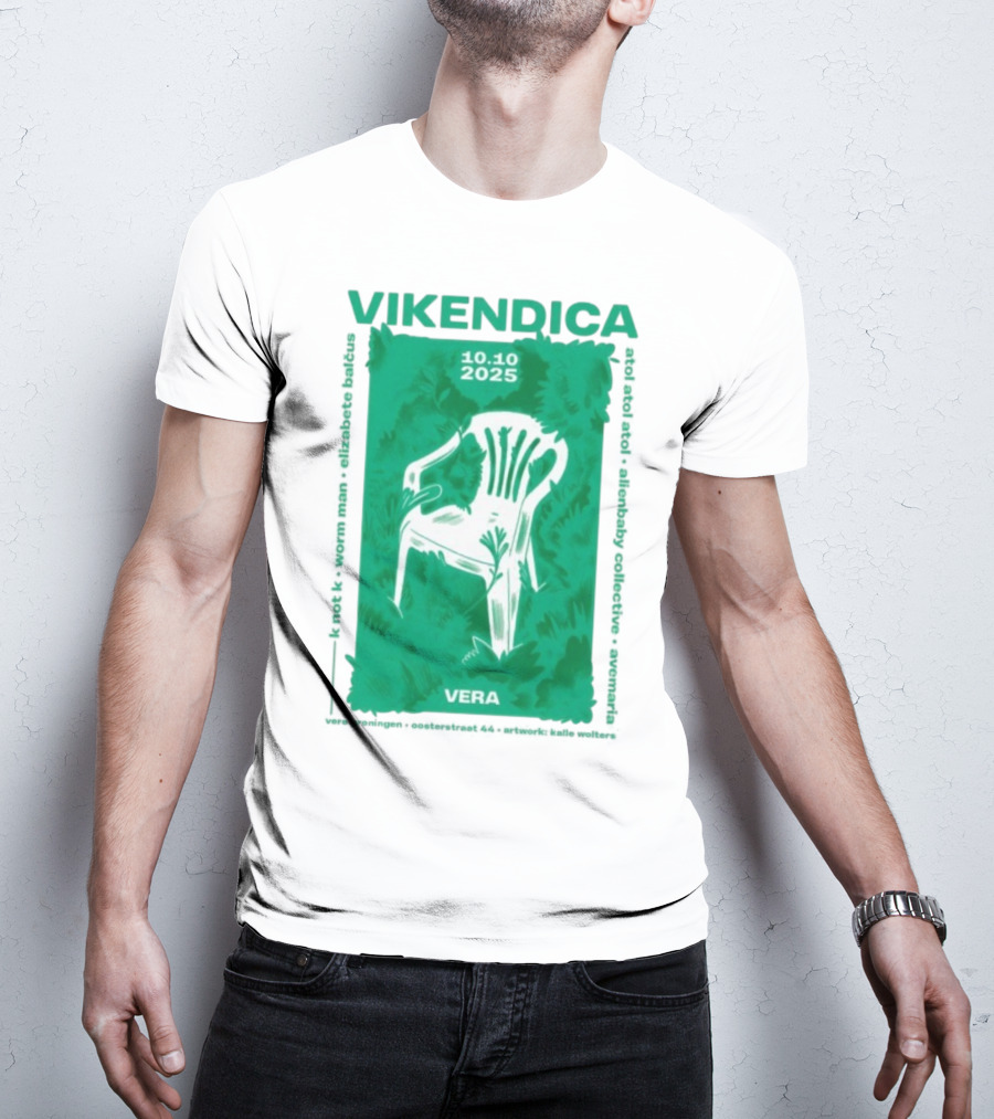 Vikendica 10.10.2025 Vera Chair Illustration In Greenery T-Shirt