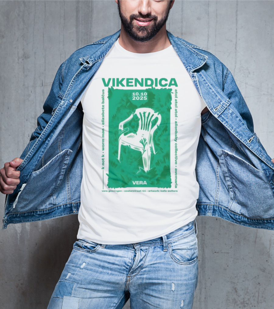 Vikendica 10.10.2025 Vera Chair Illustration In Greenery T-Shirt
