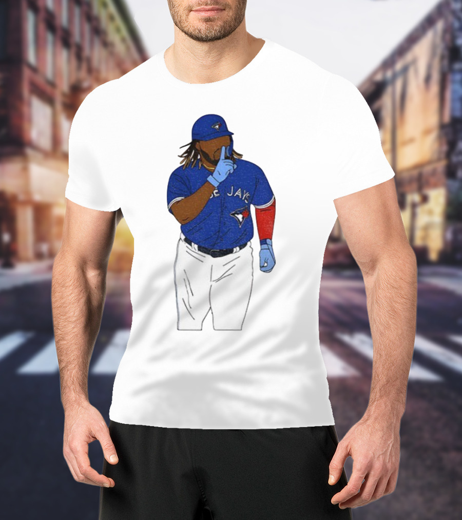 Vladimir Guerrero Jr Shhh Gesture Toronto Blue Jays Player Iconic Pose T-Shirt