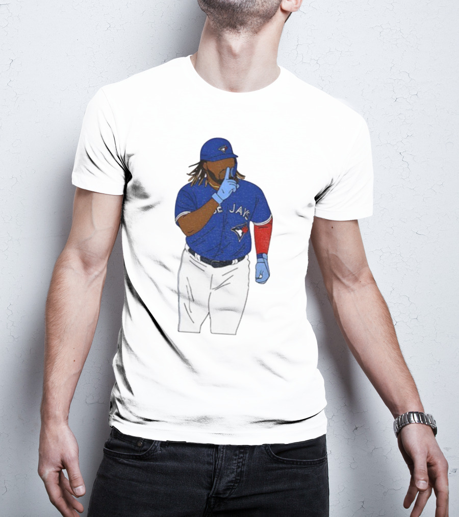 Vladimir Guerrero Jr Shhh Gesture Toronto Blue Jays Player Iconic Pose T-Shirt