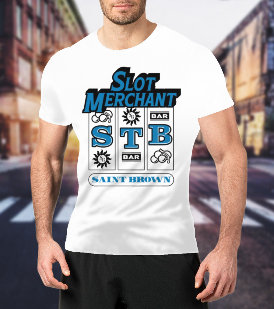 Slot Merchant STB Saint Brown Slot Machine T-Shirt