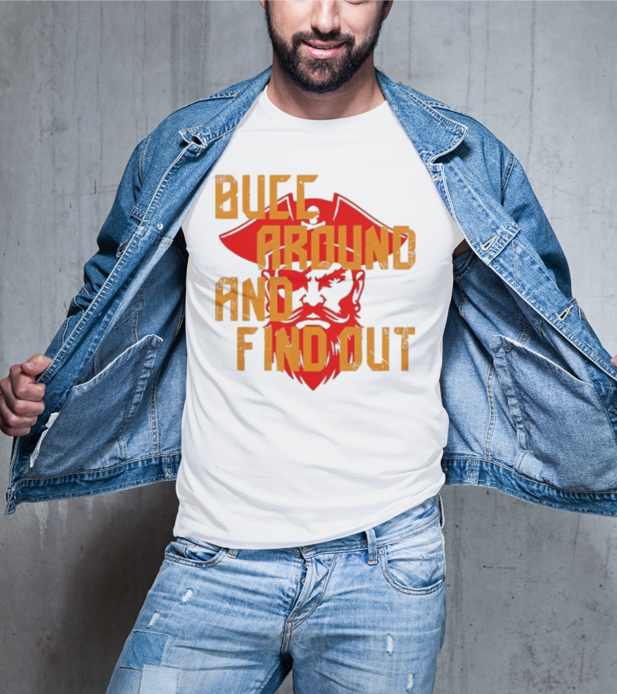 Bucc Around And Find Out Vintage Buccaneer Head Retro Style T-Shirt