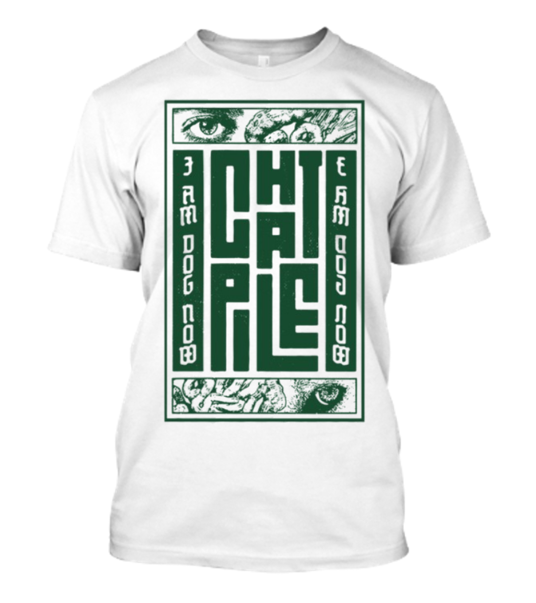 Chat Pile I Am Dog Now Minimalist Abstract Block Text Art T-Shirt