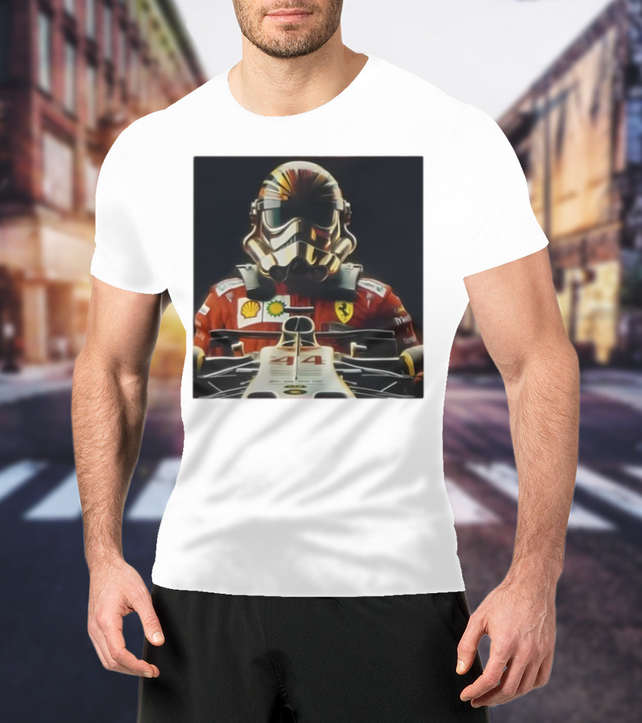 George Lucas Stormtrooper Formula 1 Ferrari Shell Petronas Mercedes Racing 44 T-Shirt