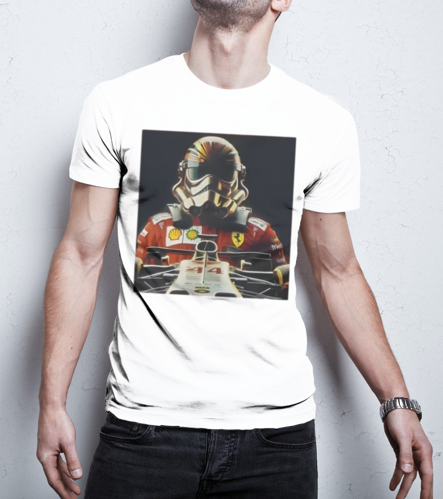 George Lucas Stormtrooper Formula 1 Ferrari Shell Petronas Mercedes Racing 44 T-Shirt
