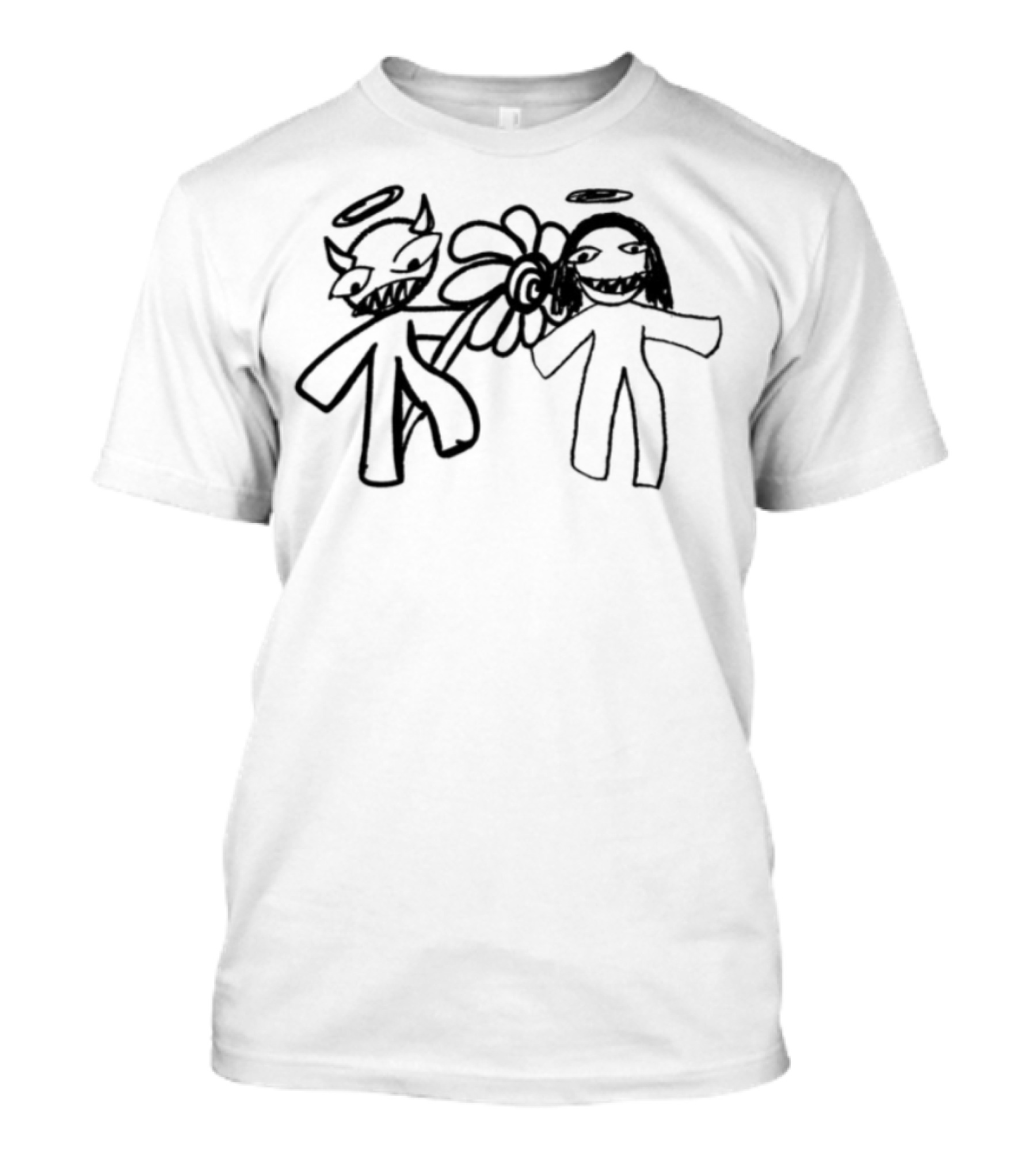 I Believe In You Angel And Devil Drawing T-Shirt