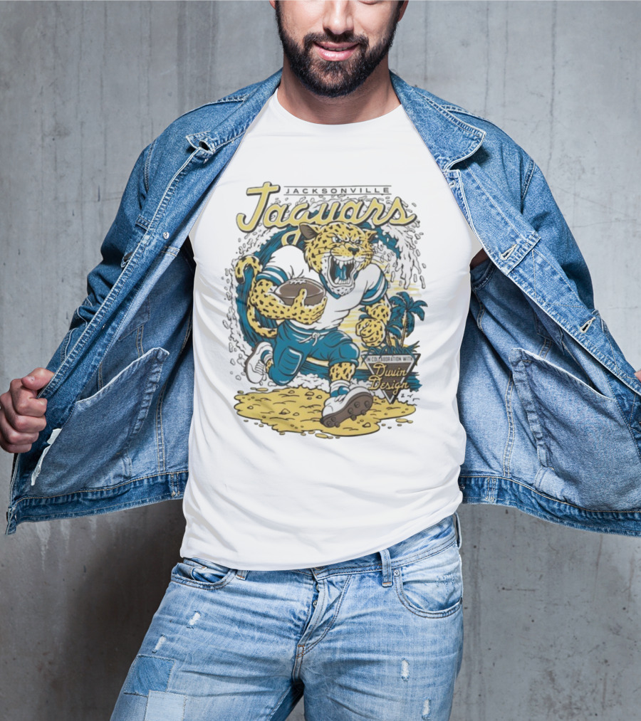 Jacksonville Jaguars Duvin Collaboration NFL Football T-Shirt