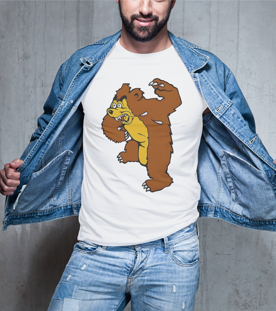 Montana Grizzlies Retro Monety Mascot Bear T-Shirt