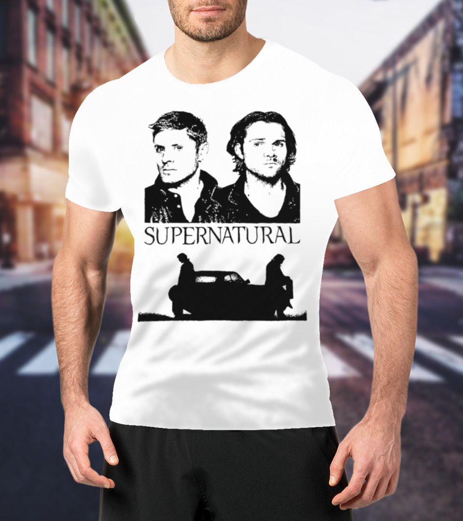 Sam And Dean Winchester Supernatural Impala Duo T-Shirt