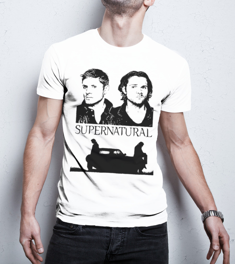 Sam And Dean Winchester Supernatural Impala Duo T-Shirt