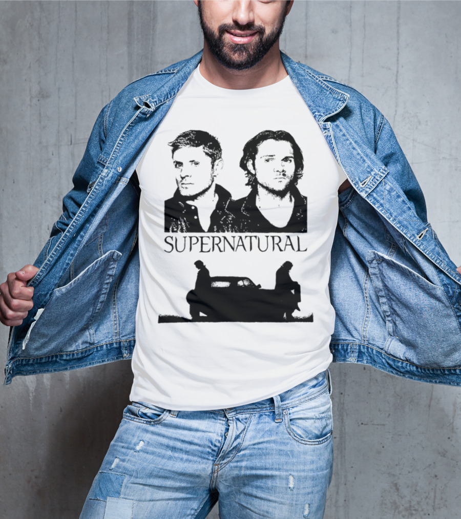Sam And Dean Winchester Supernatural Impala Duo T-Shirt