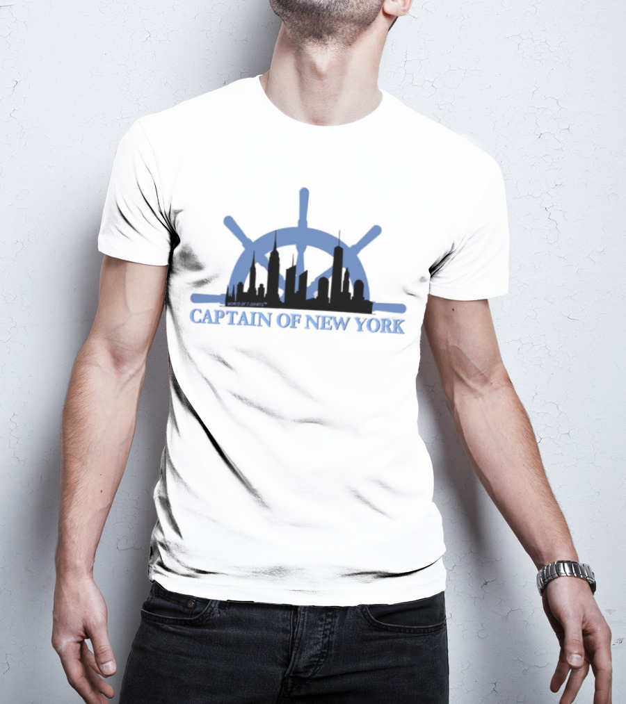 Worldof S Captain Of New York City Skyline Helm T-Shirt